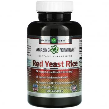 Arroz de Levadura Roja, 600 mg, 120 Cápsulas de Amazing Nutrition