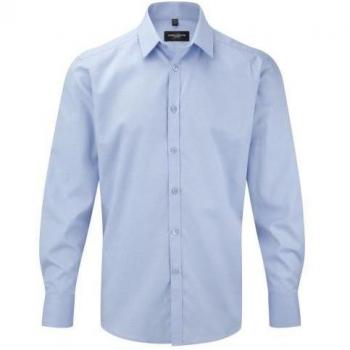 Camicia a maniche lunghe Russell Collection in jodełka