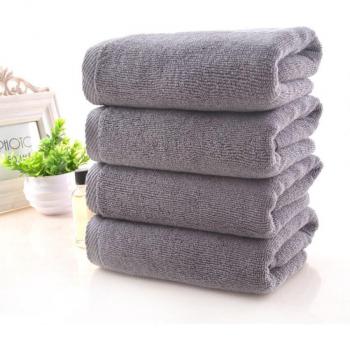 Plain Grey Cotton Bath Towels for Adults and Kids