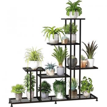 Étagère de Jardin en Fer Forgé pour Pots de Fleurs