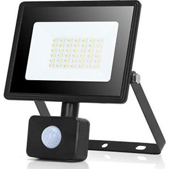 Lampada da esterno a LED con sensore di movimento, potenza 30W, flusso luminoso 2700 lumen, temperatura colore 4000K, grado di protezione IP65