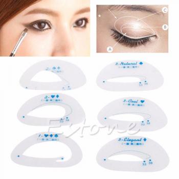 6-Piece Eyeliner Stencil Set for Smokey Eyes