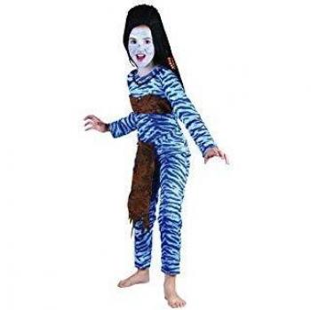 Kinderjunglegeintraße: Nei Tiri Junglegirl Mädchenkostüm Blau (Eurocarnevals)