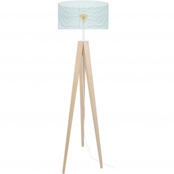 Lampadaire trépied en métal ADONIS avec abat-jour cylindrique