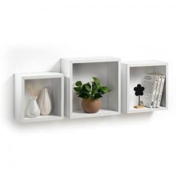 Cube Gigogne de Rangement Blanc 11,8 x 30 x 30 cm