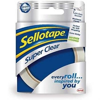 Sellotape Super Clear Tape 24mm x 50m 6 Pack 1569087 SE05022