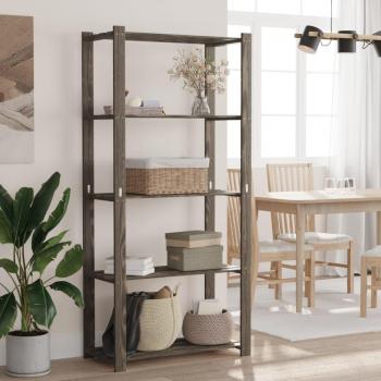 VidaXL Grey 5-Tier Storage Rack 80x38x170 cm Solid Wood Pine