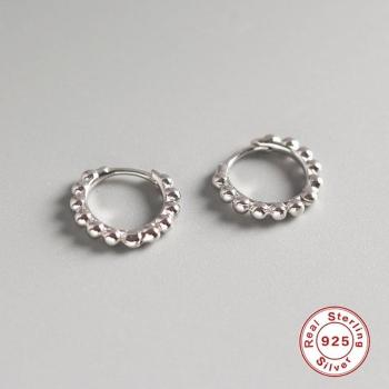 Pendientes de Aro Mini de Plata 925, Joyas Inusuales para Mujer y Hombre