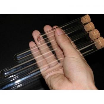 12pcs U-Shape Glass Test Tubes with Cork Stoppers, 75/100/150/180mm
