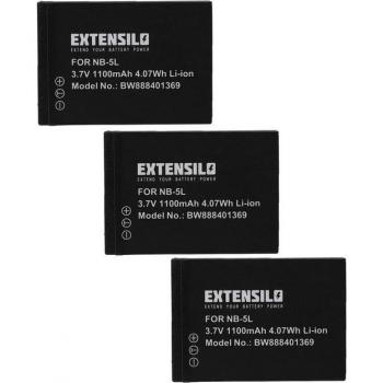 SX210 Kamera-Akku 1100 mAh von Extensilo