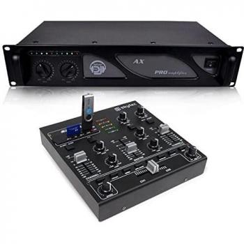 SkyTec STM-2250 Mixage 4 canaux USB MP3 avec effets et amplificateur AX 1000W