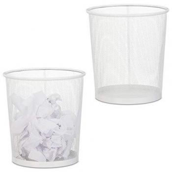 Cestino per Carta Rotondo Bianco 2x