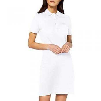 Lacoste Ef5473 Vestido, Color Blanco