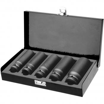 FORTUM 4700802 hlavice nástrčné rázové 1/2, sada 5ks, 17-19-21-24-27mm