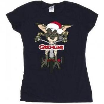 Camiseta de Algodón Gremlins para Dama con Logo de Bicicleta