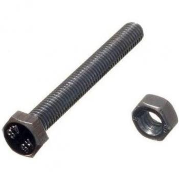 M6 X 50MM HEX BOLT SET SCREW 8.8 GRADE STEEL WITH NUTS BZP
