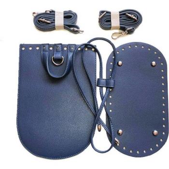 Bolso de Mano con Detalle de Cuero y Correa