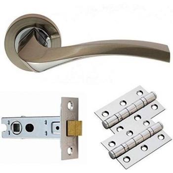 Carlisle Brass Sines Lever Handle on Rose Satin Nickel/Chrome Plated