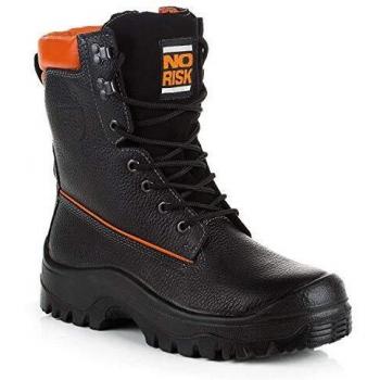 Stivali forestali di sicurezza NoRisk taglia 47 S3 SRC pelle nera/arancione