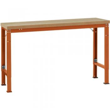 Manuflex Profi Werkbank Spezial, Multiplex Tischplatte, 2000 x 700 mm, rotorange