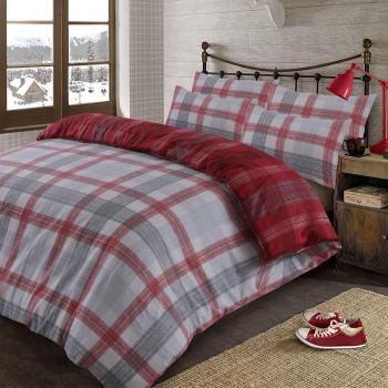 Dreamscene Boston Brushed Cotton Duvet Cover Bedding Set