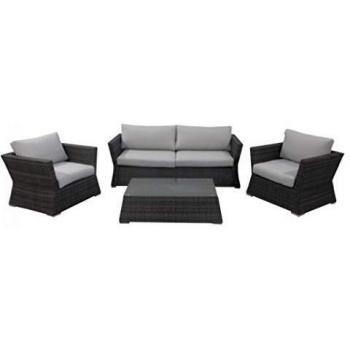 Set de Jardín Natuur Ratan Grande Dubai 1 Sofá 2 Sillas