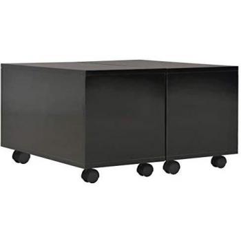 Vidaxl Black High Gloss Coffee Table 60x60x35 cm Engineered Wood