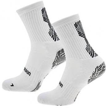 White/Black Precision Origin 0 Grip Athletic Socks