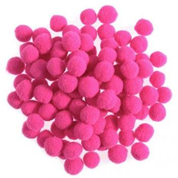 Sparkle Pink Pom Poms (100 pcs)
