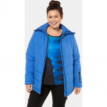 Giacca donna invernale tripla funzionalità blu con paraneve taglia comoda 60/62