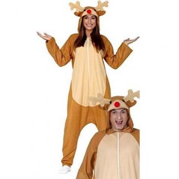 Disfraz Pijama de Reno Rodolfo para adultos