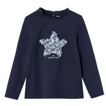Chic T‑shirt Relief Fille Marine VERTBAUDET