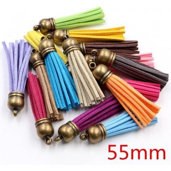 Mixed Length Suede Tassel Set