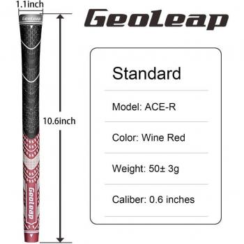 Empuñaduras Geoleap Golf 8 unids/lote compuestas híbridas 7 colores