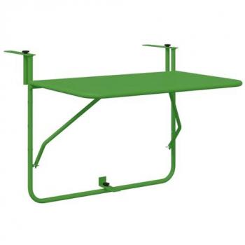 Mesa Colgante de Acero Verde 60 x 39 x 65 cm para Balcón Vidaxl