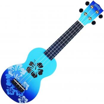 Ukulele Mahalō Designer Series 346 mm – Motivo Fiorito Hawaii, Colore Burst, Porta Cassa Inclusa
