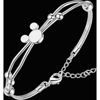 Argento S925 Bangle Donna Regolabile