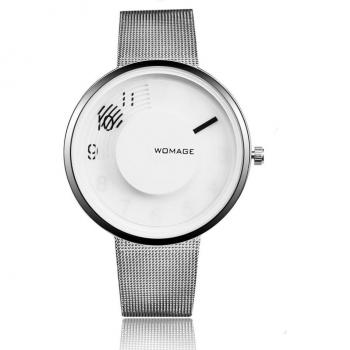 Montre de sport en acier inoxydable noir pour couples
