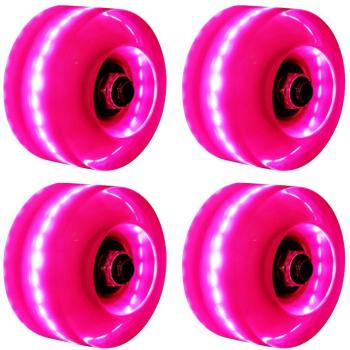 Conjunto 4 Ruedas Repuestos Zapatillas Skater con Iluminación y Instalación Sencilla