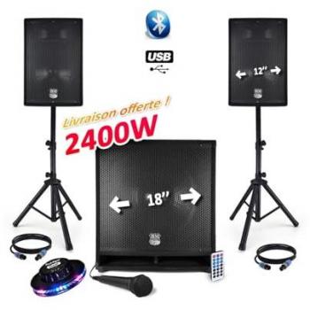 Pack Sonorisation Complet BM Sonic 2400W USB-BT MKII