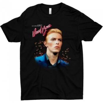 Retro Bowie T‑shirt e Polo Neri per Adulti