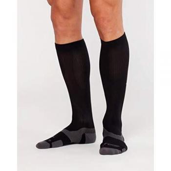 2XU Vectr Unisex Full-Length Compression Sock – Black Titanium M2