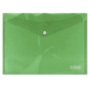 Envelope A4 com Fecho Verde em Polipropileno