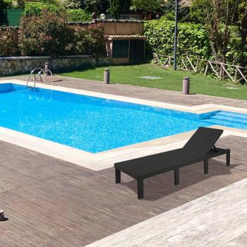 Tumbona de Exterior Antracita 195x78h65 cm