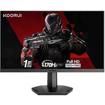 KOORUI Écran PC Gaming 24.5 Pouces, FHD (1920 x 1080), VA, 1ms, Freesync, Compatible G-Sync, 144Hz HDMI