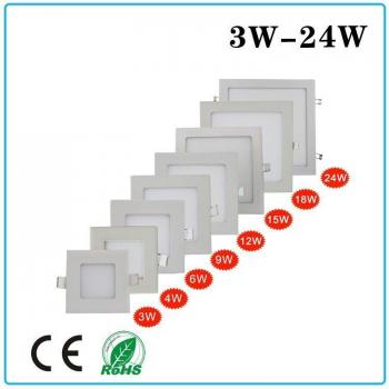 Ultra-Thin 6W Square Panel Light AC85-265V