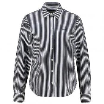 GANT Chemise en popeline 44 bleu rayé, 100% coton