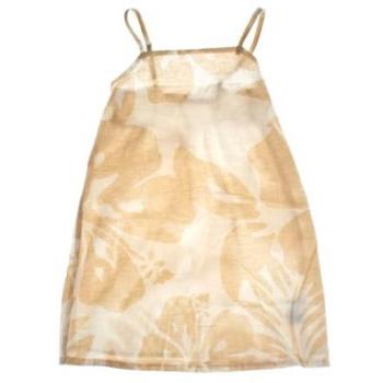 Abito Lino Estivo per Ragazze Bretelle Beige 12-13 Anni