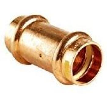Manchon cuivre à sertir gaz égal double femelle tube cuivre Ø16