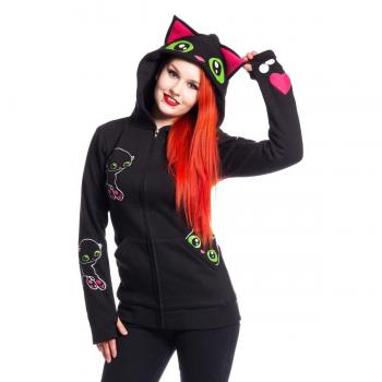 Sweat-shirt zippé à capuche Gothic de Cupcake Cult